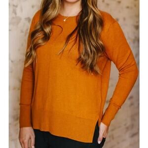 Elliott Lauren Crewneck Cotton Cashmere Long Sleeve Sweater US Womens XS